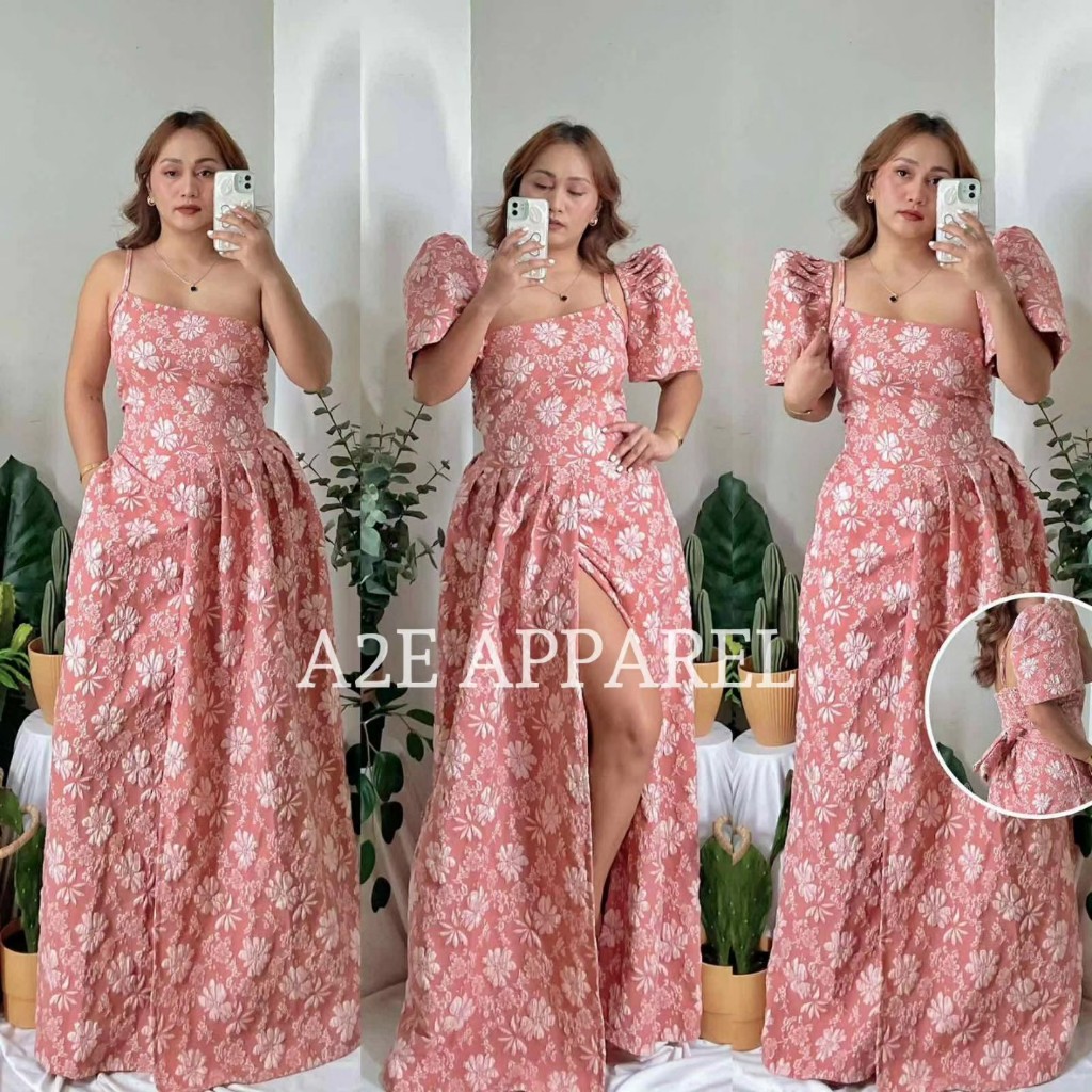A2E | Amor Filipiniana Dress | Modern Filipiniana Maxi Dress with ...
