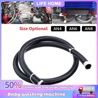 1M AN4-AN12 Nylon Braided Oil Fuel Hose Line Tubing Pipe Light