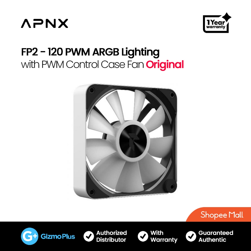 APNX FP2 120 PWM ARGB Lighting with PWM Control Case Fan, 120mm 500