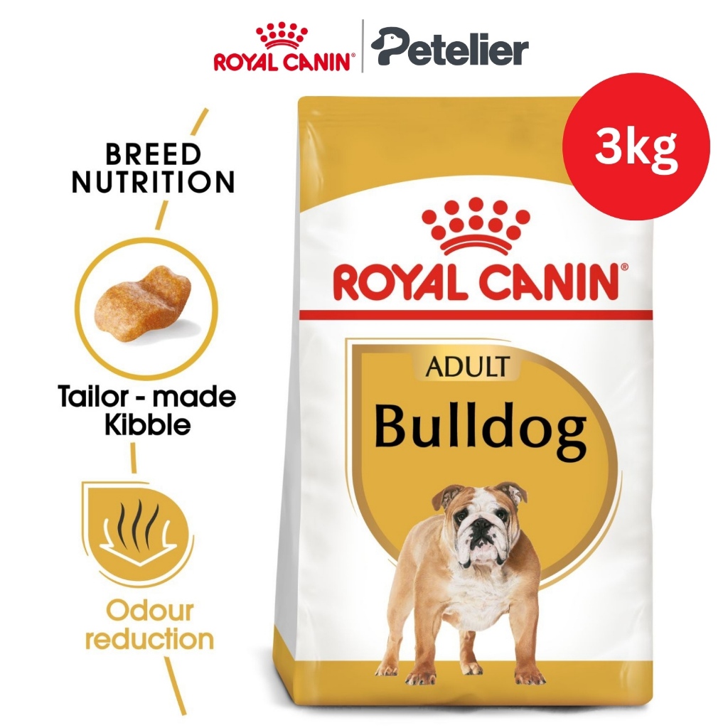 Royal Canin Bulldog Adult 3kg Dry Dog Food - Breed Health Nutrition ...