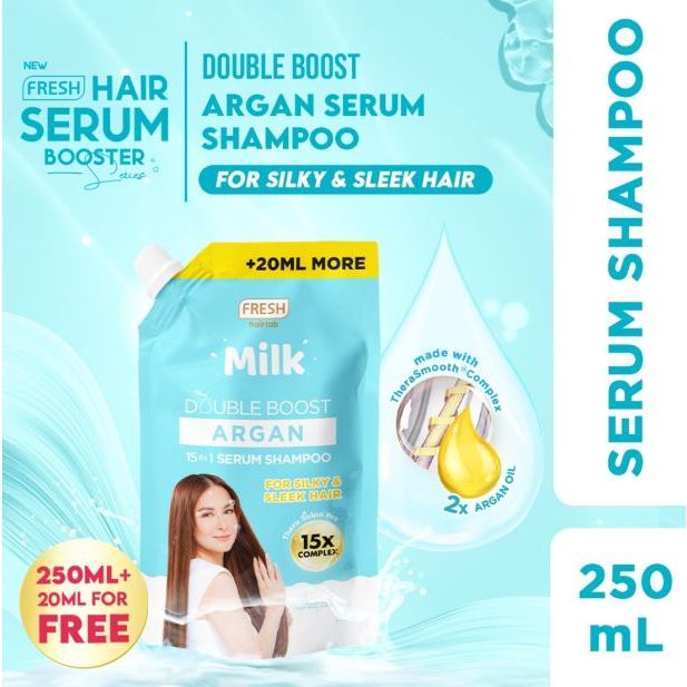 FRESH Hairlab Milk Double Boost Argan 15 in 1 Serum Shampoo 250ml ...