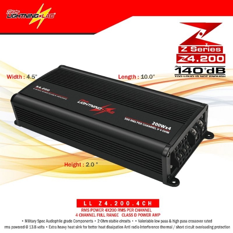 lightning lab amplifier (z4.200) Shopee Philippines