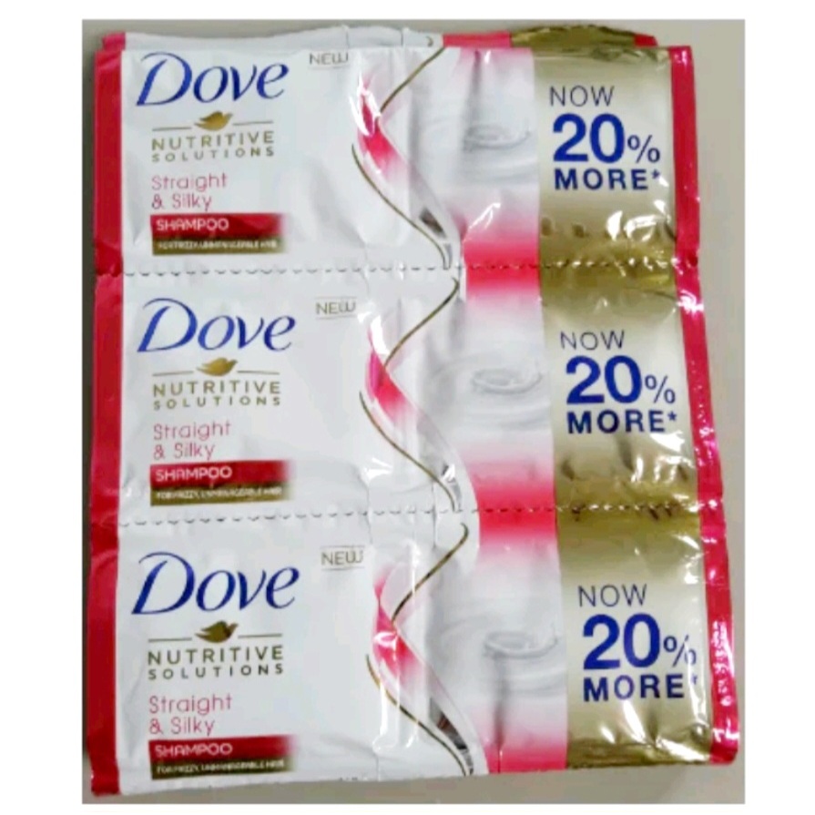 Dove Straight & Silky Shampoo (12ml x 12sachets) | Shopee Philippines