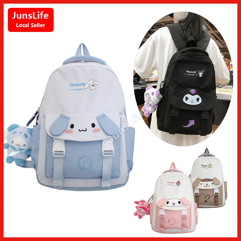 Sanrio Backpack For Girls Bag Kuromi Cinnamoroll Bagpack Student School ...