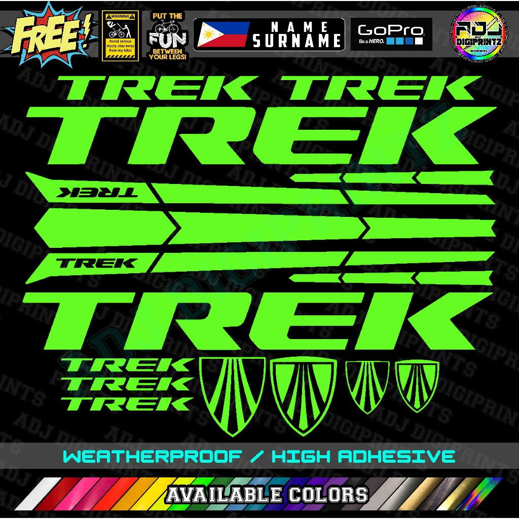 TREK Frame Set of Decal Stickers MORE COLORS | Shopee Philippines