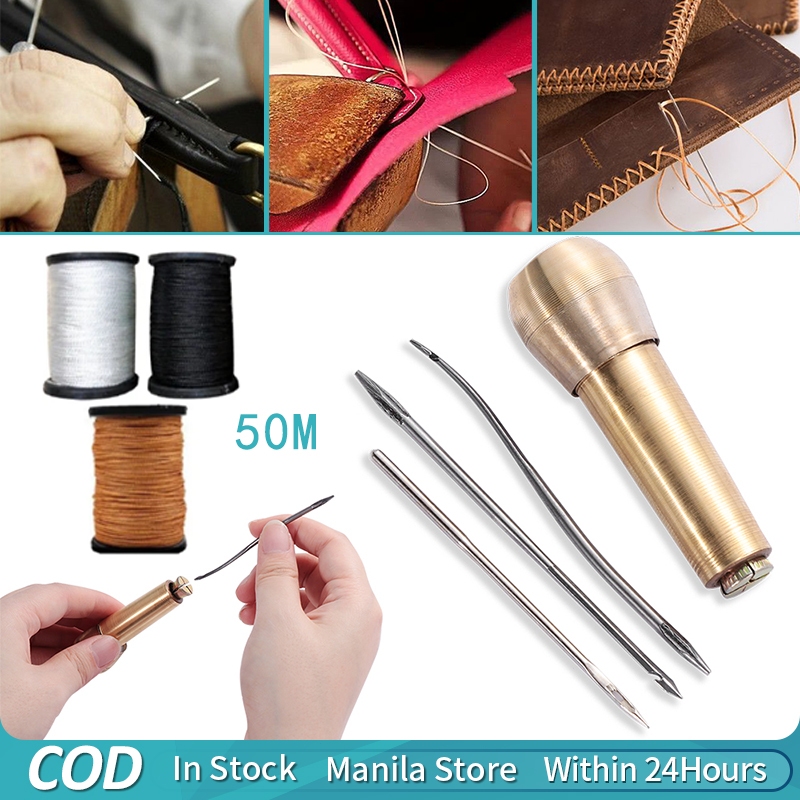 Sewing Shoe Repair Tool Kit with Detachable Copper Handle 3 Color 50m ...