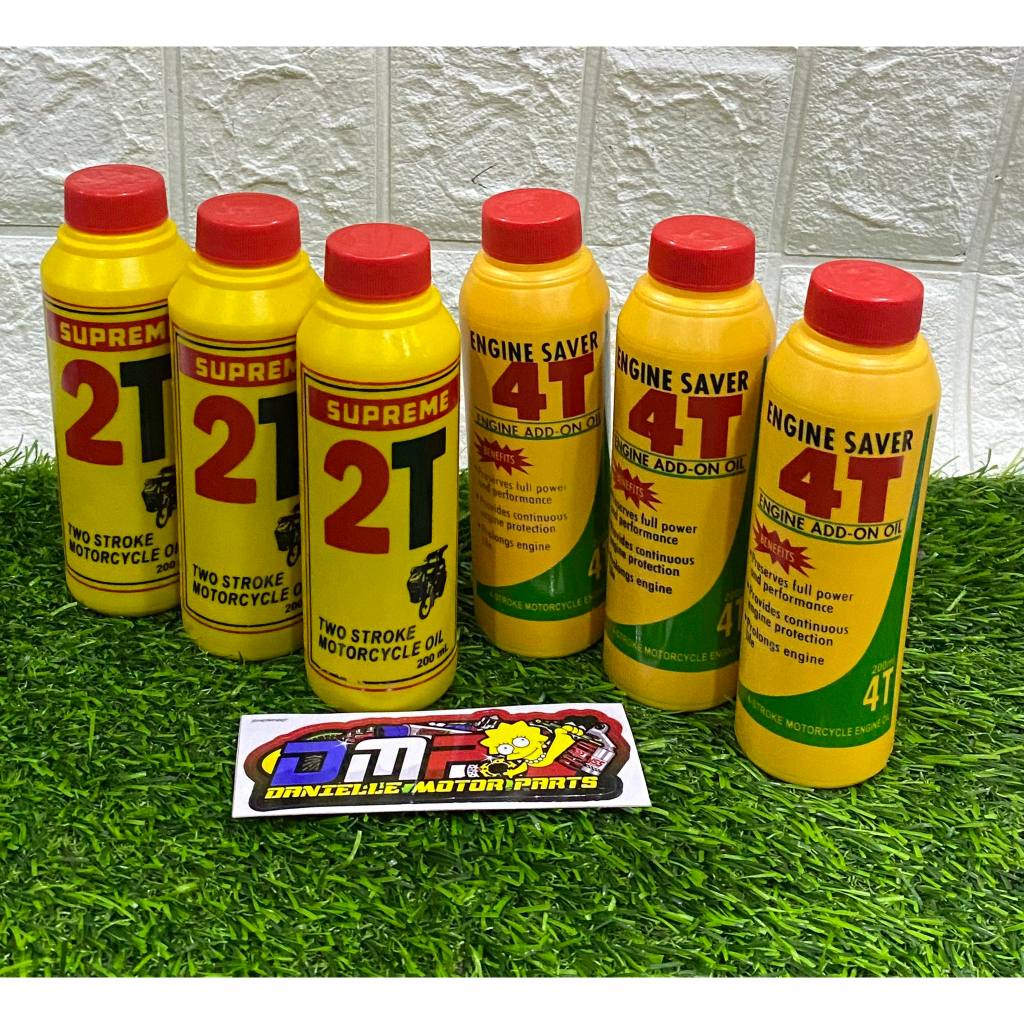 SUPREME 2T 2-Stroke and 4T 4-Stroke Motorcycle Engine Saver Oil 250ml ...