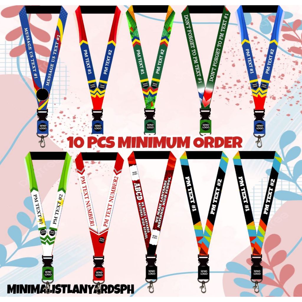 CUSTOMIZED COMPANY / SCHOOL Lanyards ID Lace 10PCS MINIMUM ORDER DON'T ...