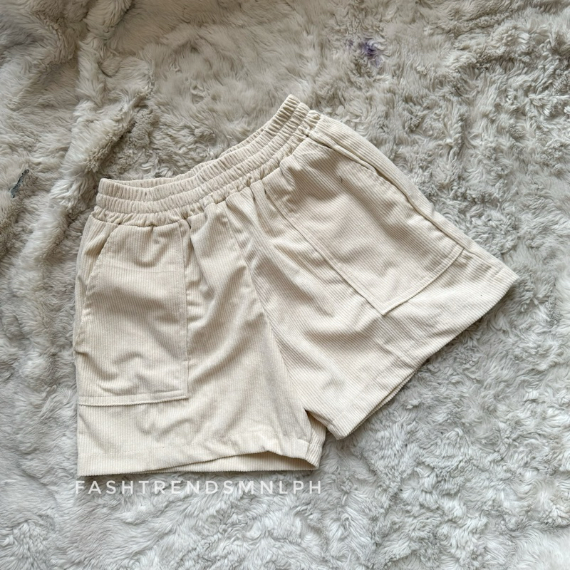 Bangkok Comfy Corduroy High Waist Shorts Shopee Philippines 2697