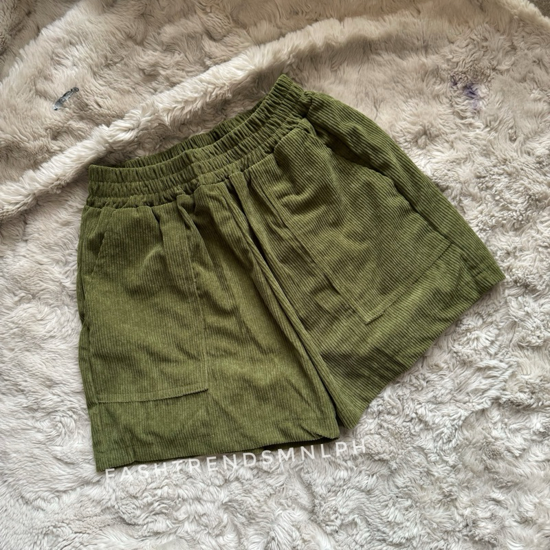 Bangkok Comfy Corduroy High Waist Shorts Shopee Philippines 3705