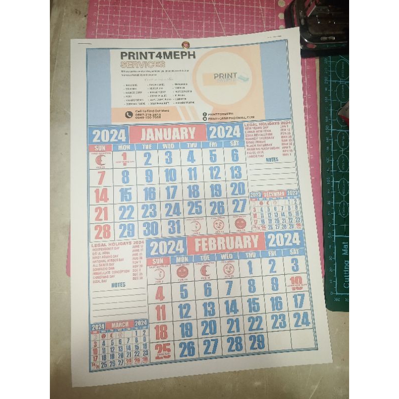 Calendar 2024 Commercial Calendar Shopee Philippines