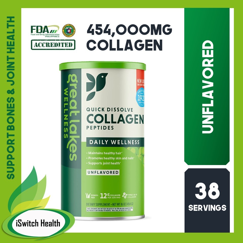 Great Lakes Wellness Quick Dissolve Collagen Peptides 38 servings 16 oz. Shopee Philippines