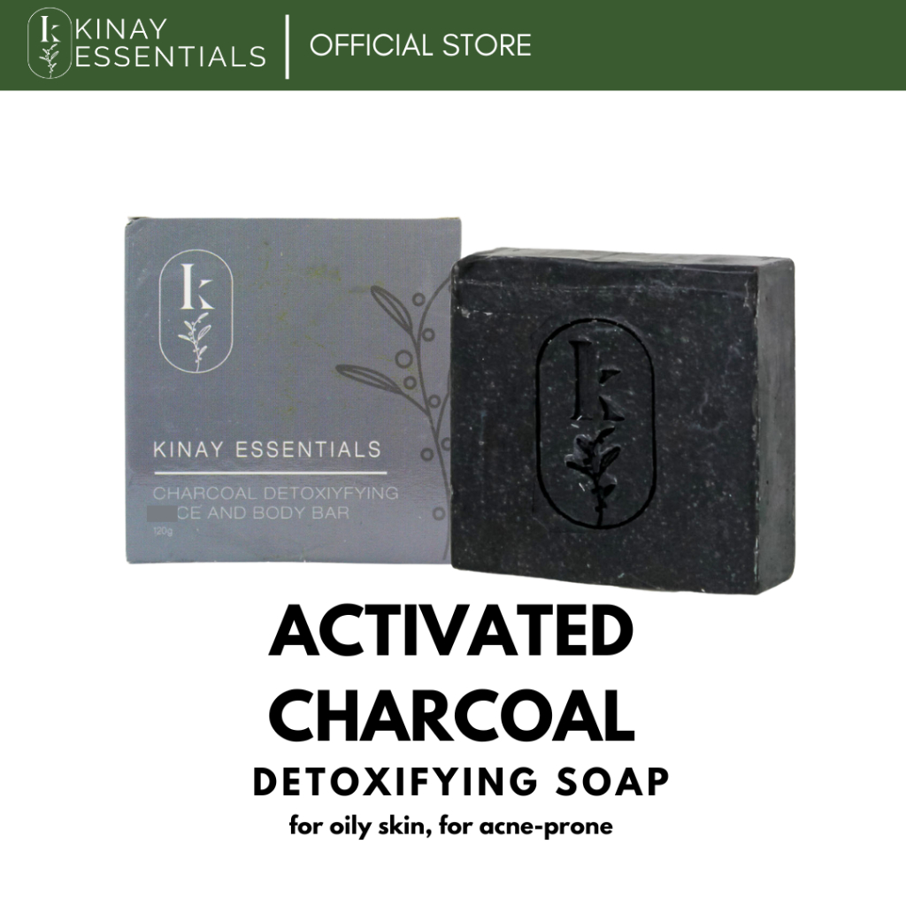Kinay Essentials Activated Charcoal Detoxifying Face and Body Soap Bar ...