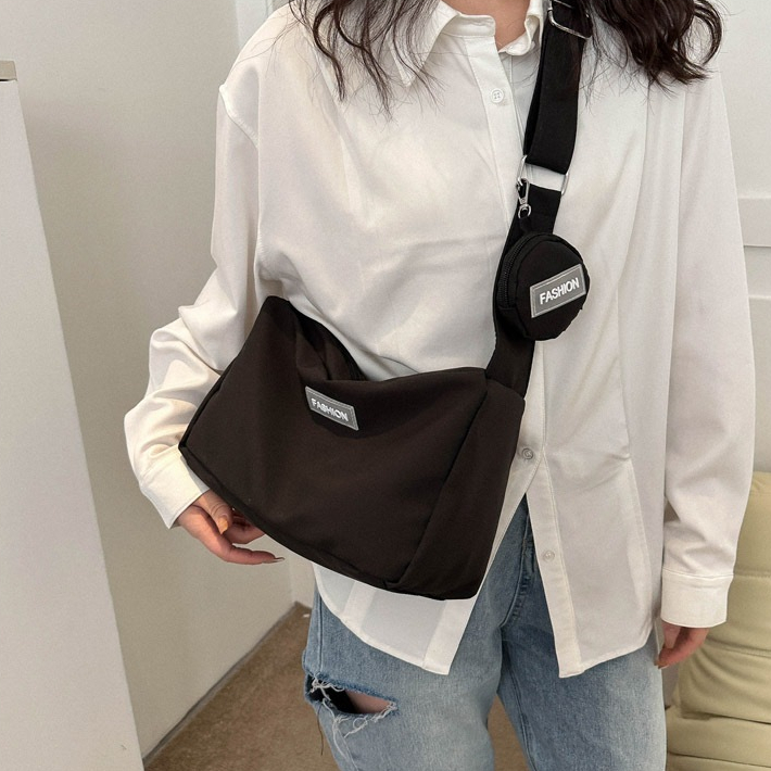 Mumu 5039 Japanese 2in1 Nylon Fashion Sling Bag With Wallet Large ...