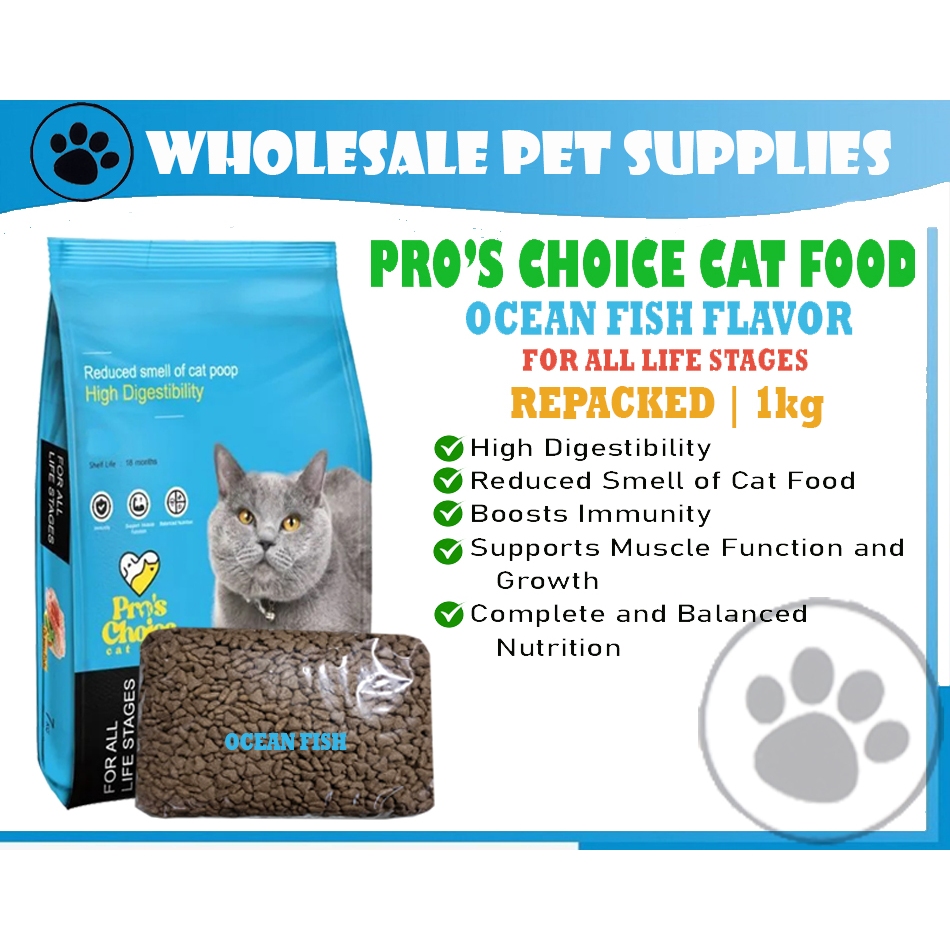 PRO'S CHOICE Cat Food OCEAN FISH Flavor 1kg (REPACKED) Shopee Philippines