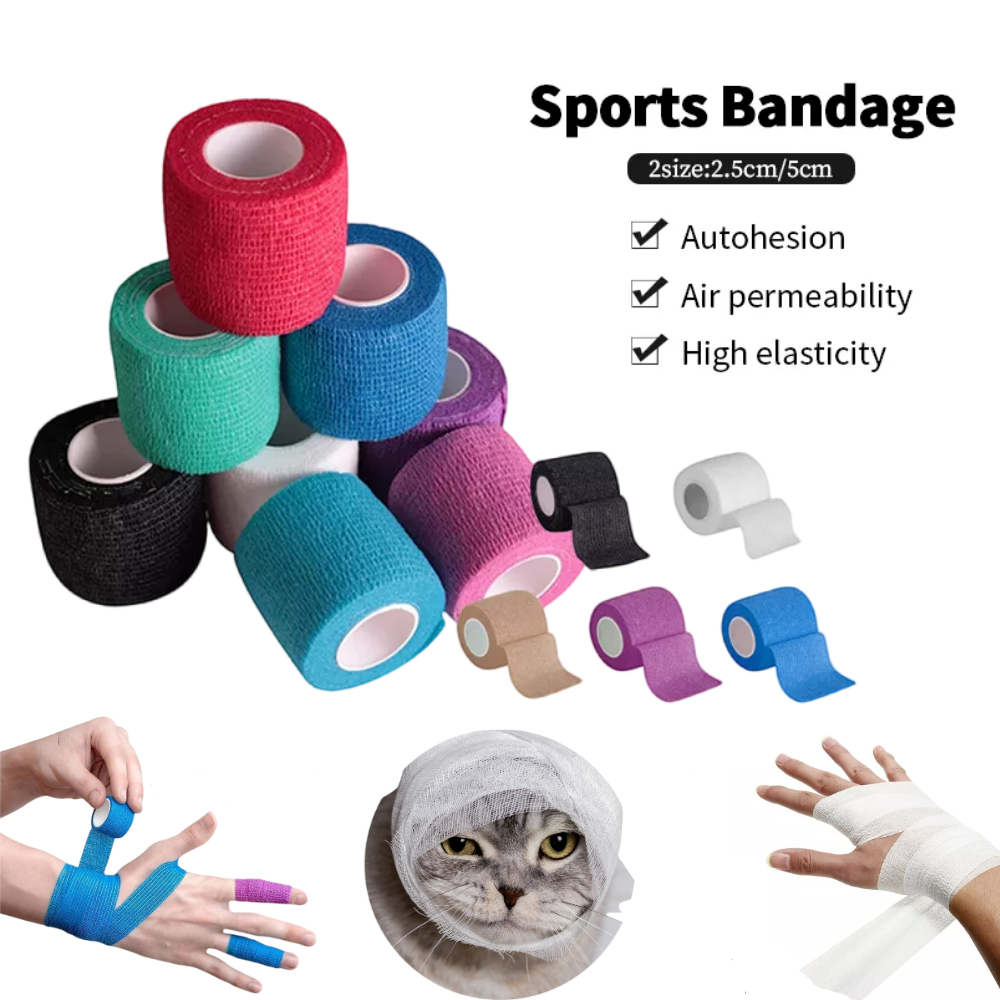Athletic Wrap Tape Self Adhesive Elastic Bandage Elastoplast Sports