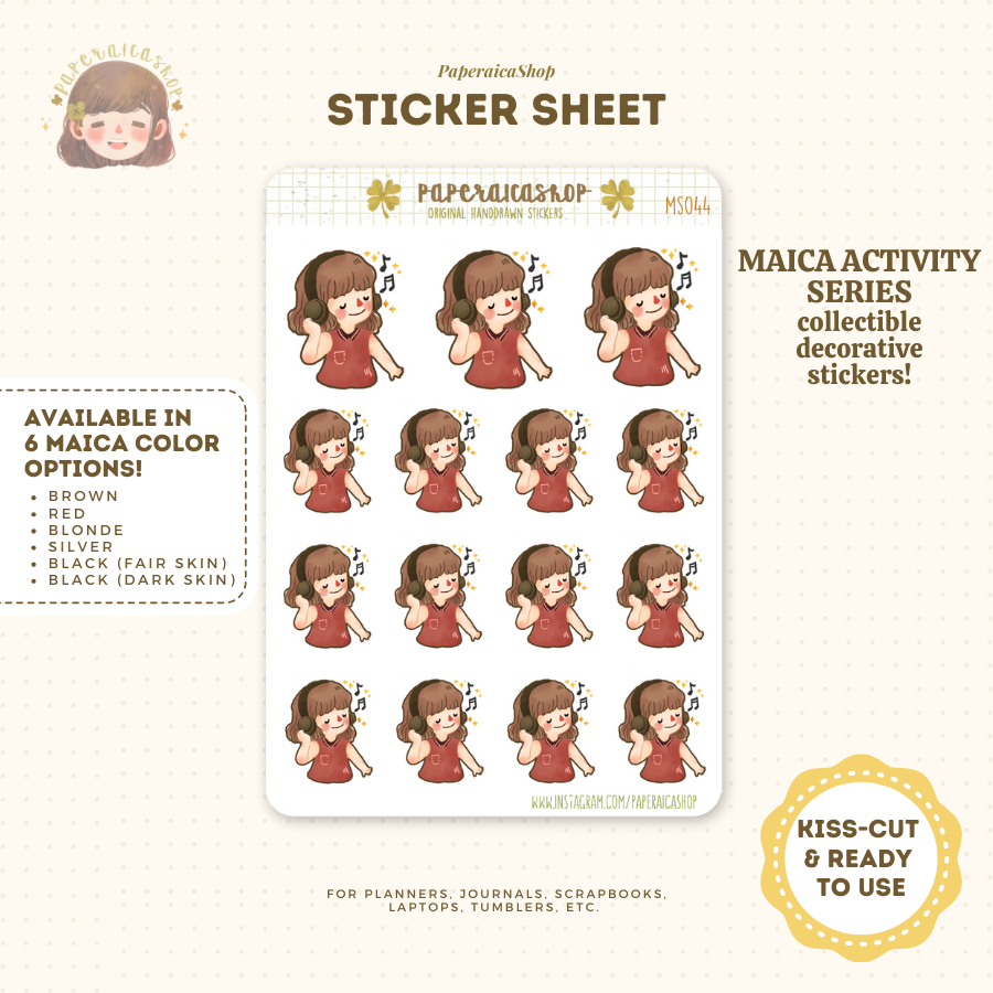 Music Stickers, Music Lover Stickers, Listening Stickers, Mood Sticker ...