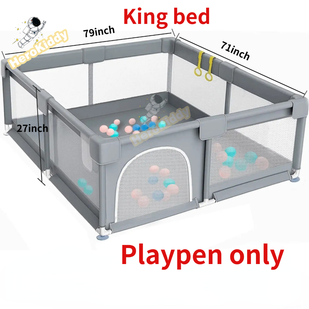 【Free Return】Playpen For Baby Big Baby Playpen With Balls Stainless