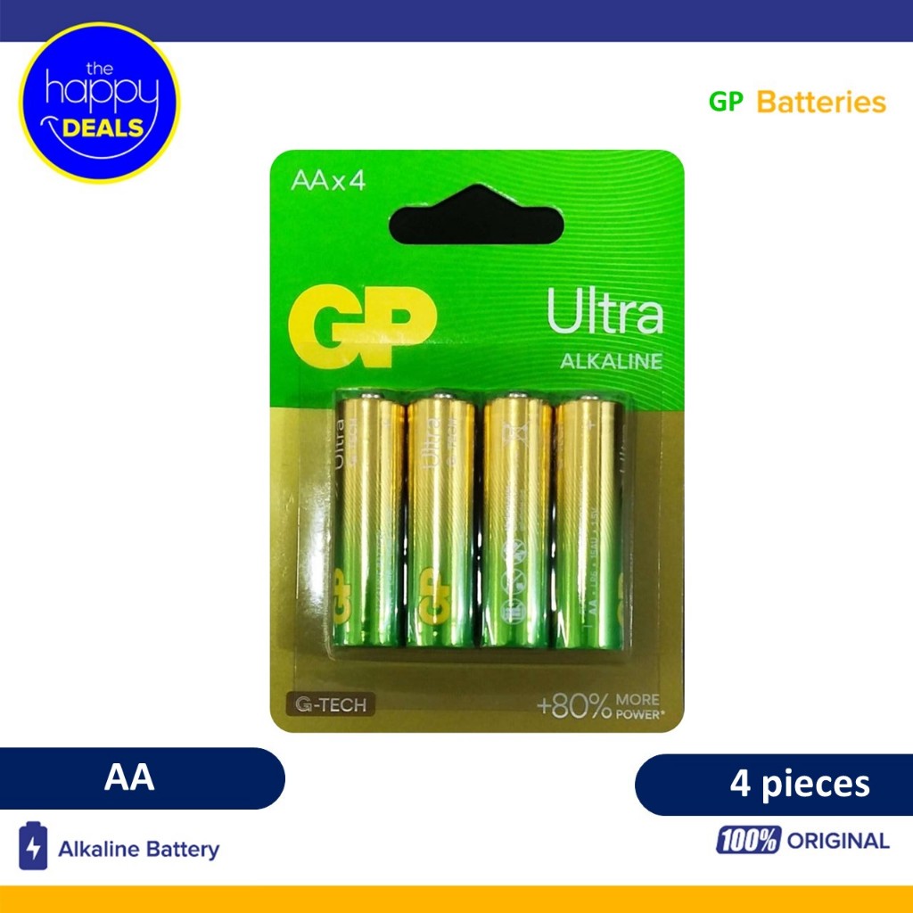 GP Ultra Alkaline AA Battery (4pcs) | Shopee Philippines