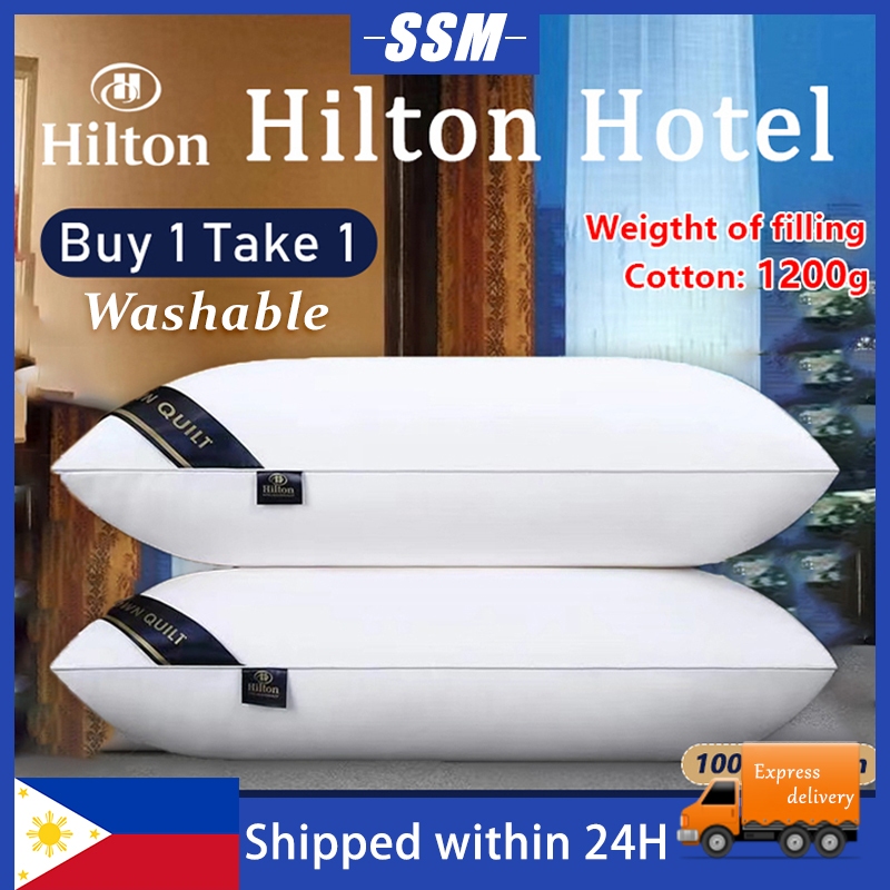 【BUY 1 TAKE 1 】Hilton Pillow Authentic Premium Hotel Memory Pillow Home ...