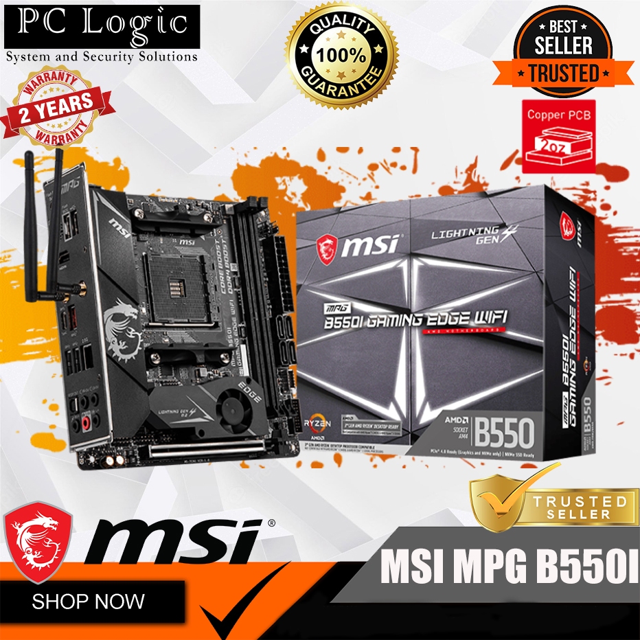 MSI MPG B550I GAMING EDGE MAX WIFI I MINI ITX AM4 SOCKET I 9117C92012