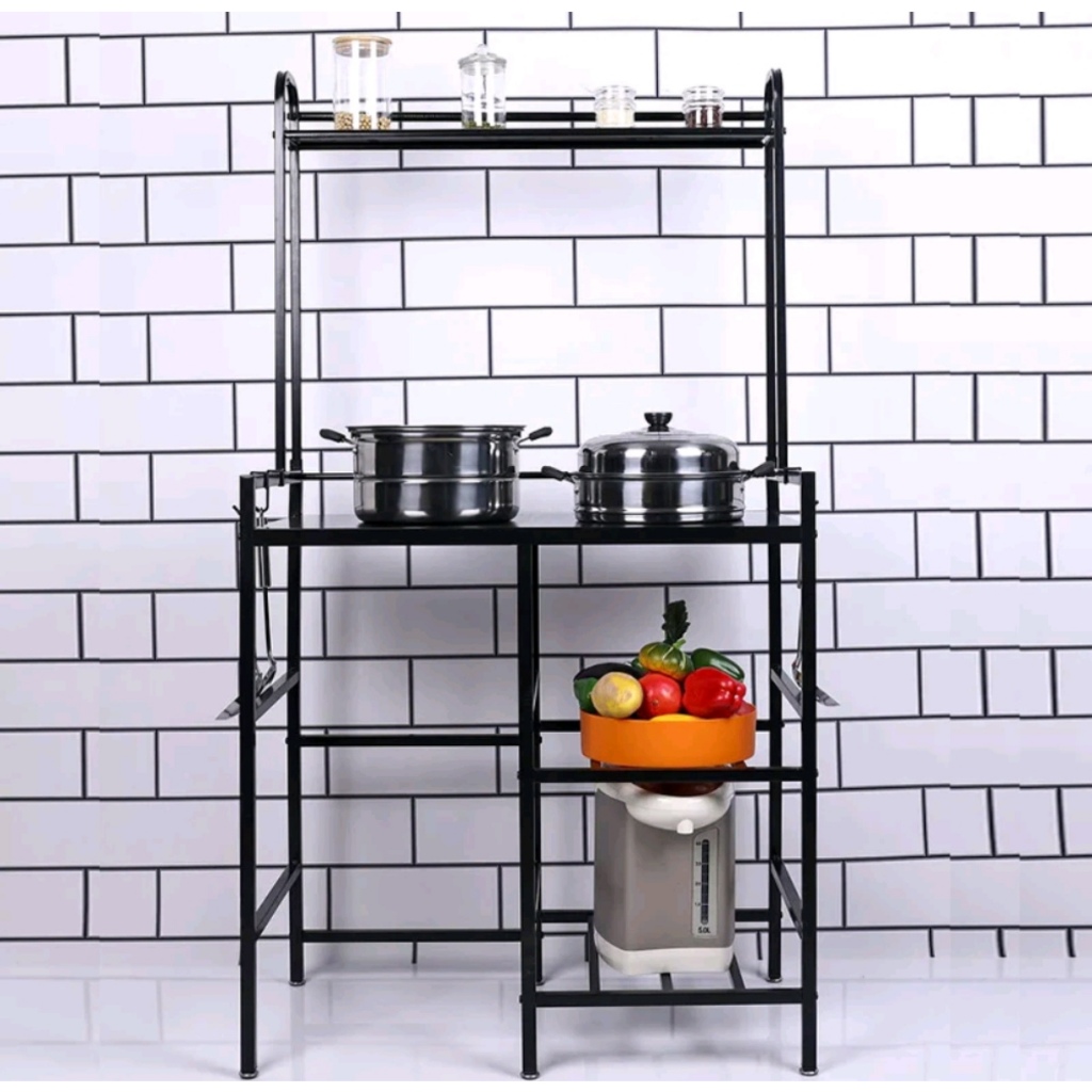 Gas Rack Stove Double Burner Stand Metal Heavy Duty Kitchen Organizer ...