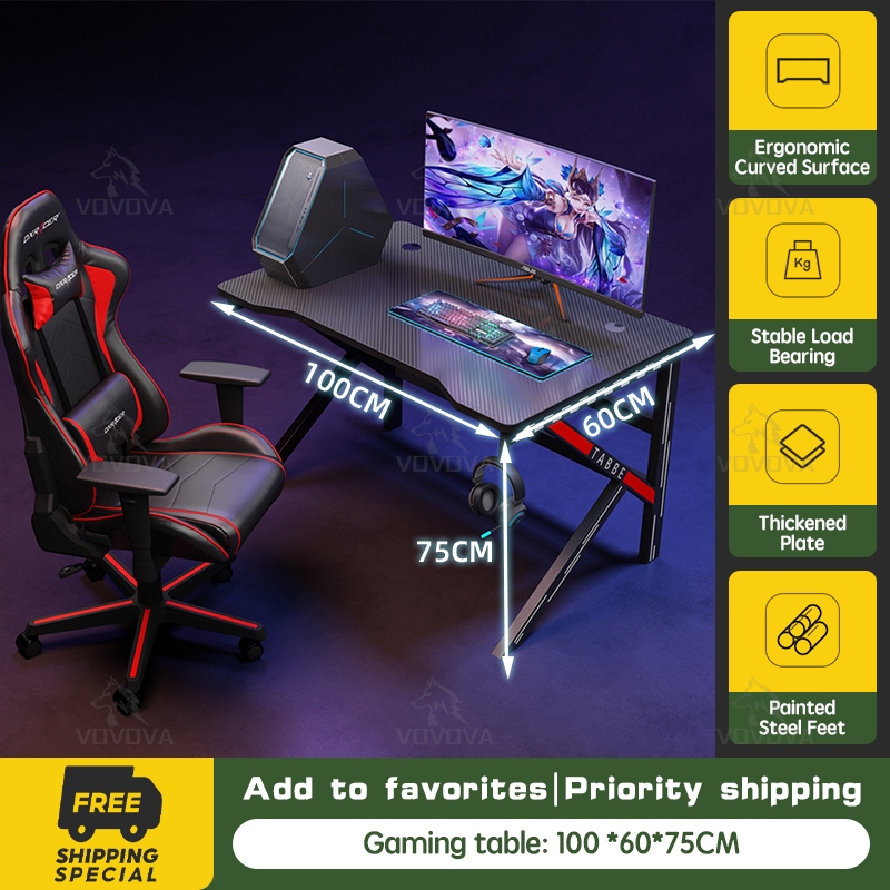 VOVOVA Gaming table 100/120/140cm computer set desk gaming desk table
