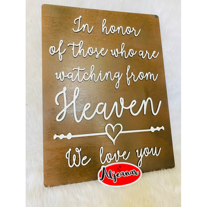 Memorial Display for Loved ones in HEAVEN - Customized Wood Laser CUT ...