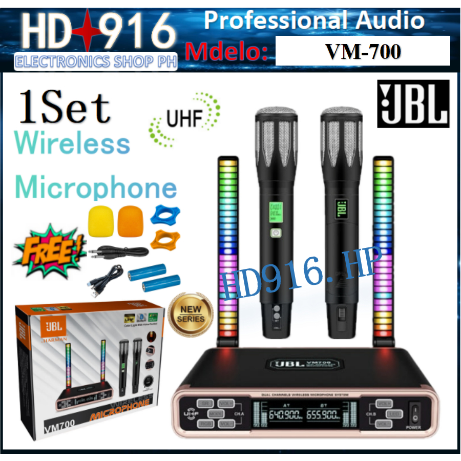 The Jbl Vm Bt Uhf Wireless Microphone Receiver Built In