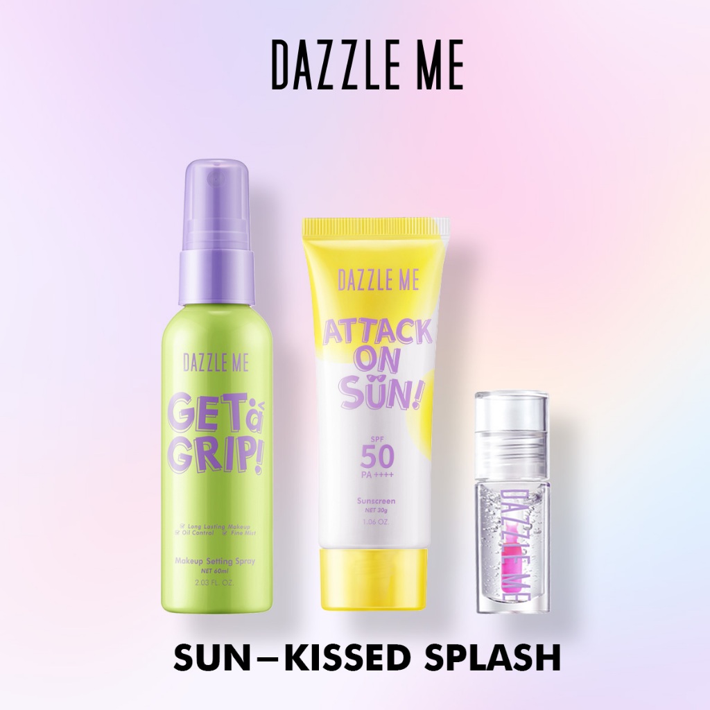 DAZZLE ME Sunkissed Splash Bundle Attack on Sun! Sunscreen, 24/7