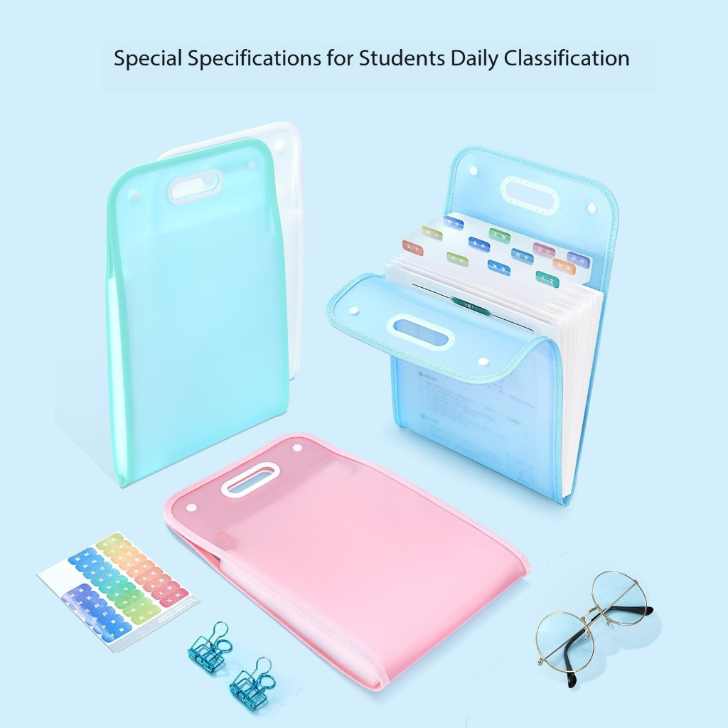 A4 Portrait 13 Grids Paper Document Filing Organizer with Label ...