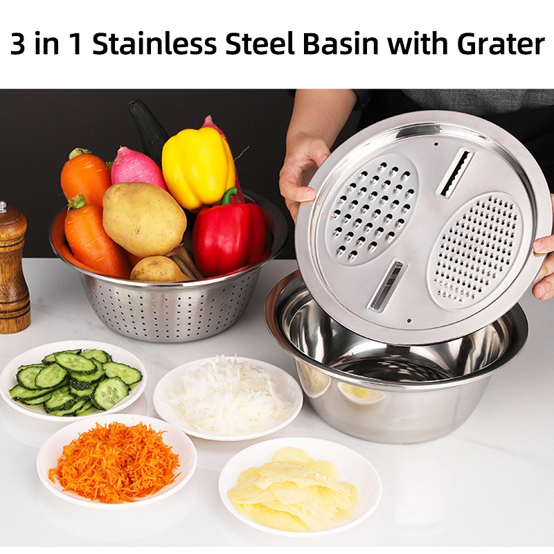 Sophia 3in1multifunctional Stainless Steel Basin Drain Basket 