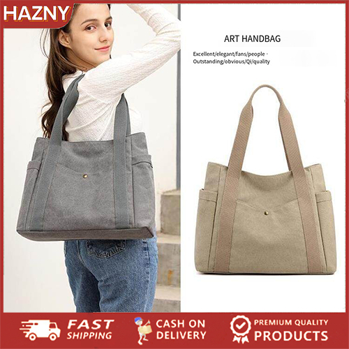 Big Book Bags women 2024 New Style Fashion Simple Canvas Tote bag bags Large Capacity Korean Styl Shopee Philippines