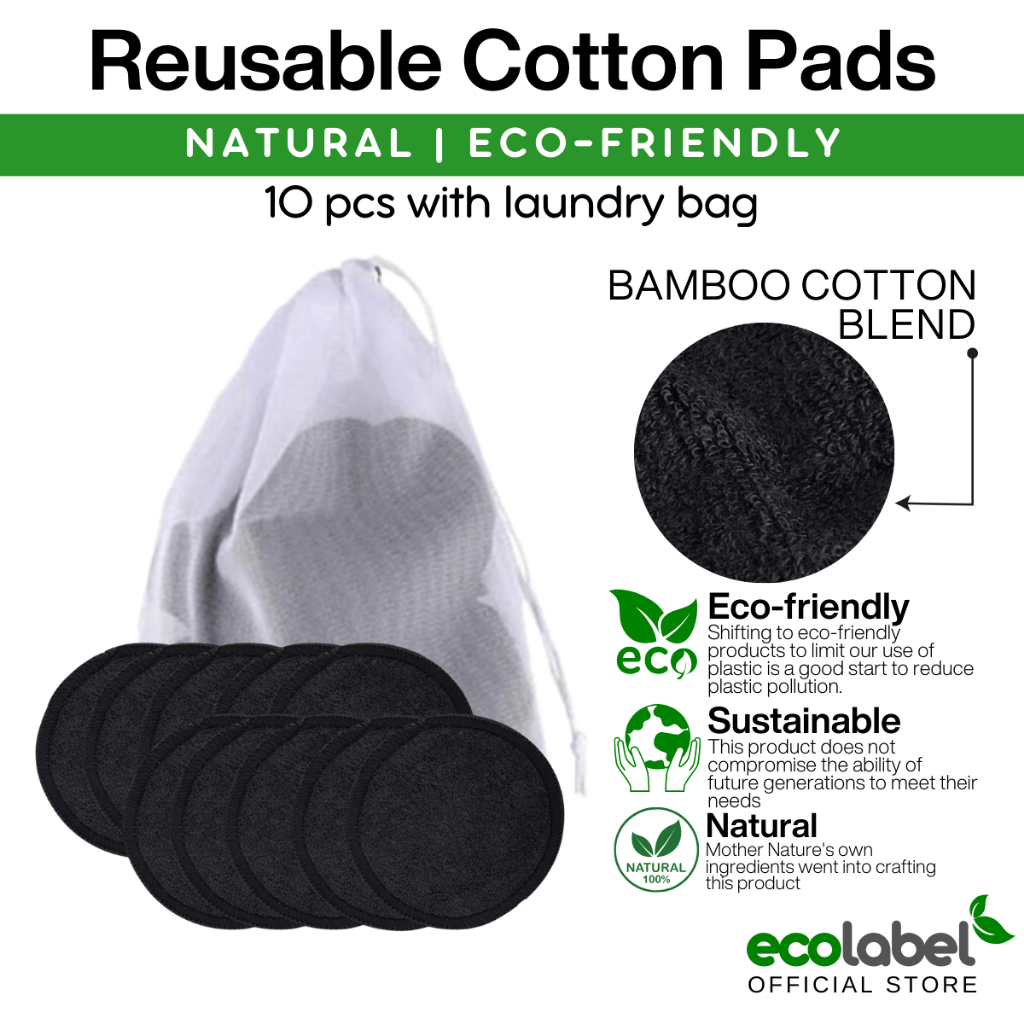 Ecofriendly Reusable Cotton Pads 100 Biodegradable Compostable