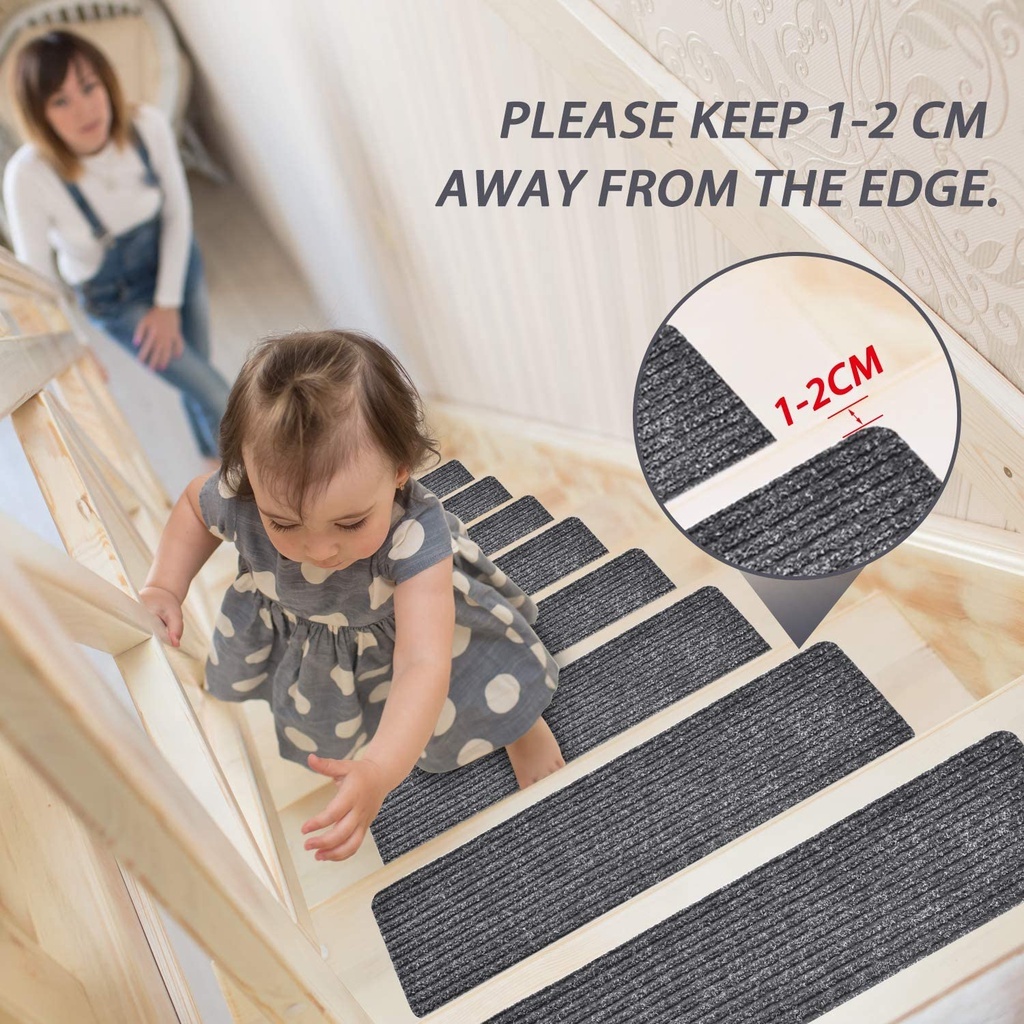 Non-Slip Carpet Stair Treads Non-Skid Safety Rug For Kids Elders And ...