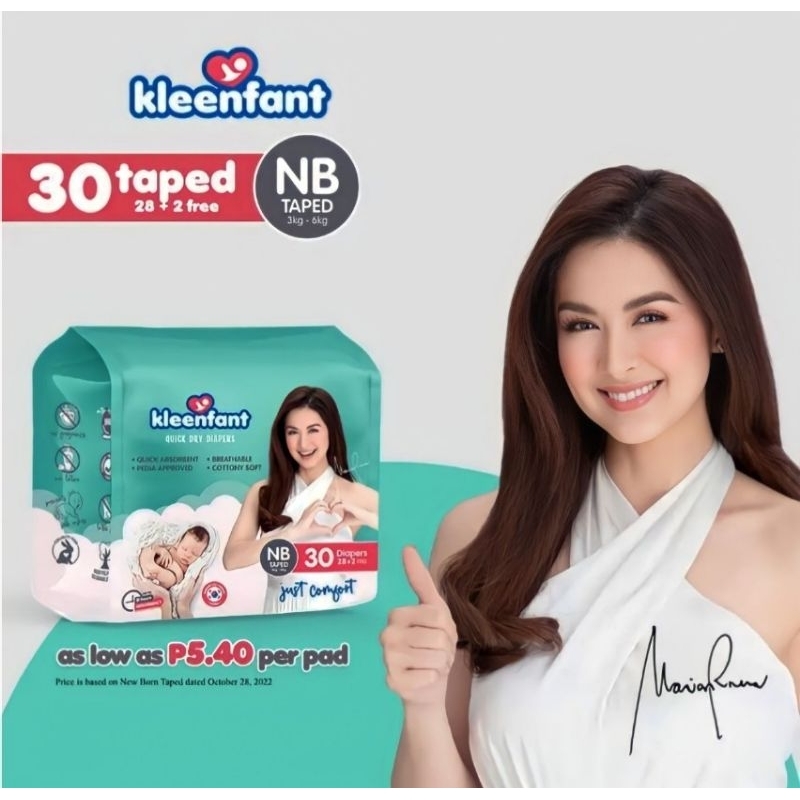 Kleenfant Newborn Taped Diapers 30pcs Shopee Philippines