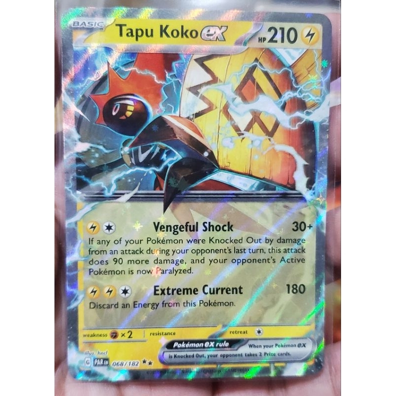 Pokemon TCG Tapu Koko Ex 068/182 Paradox Rift Scarlet and Violet ...