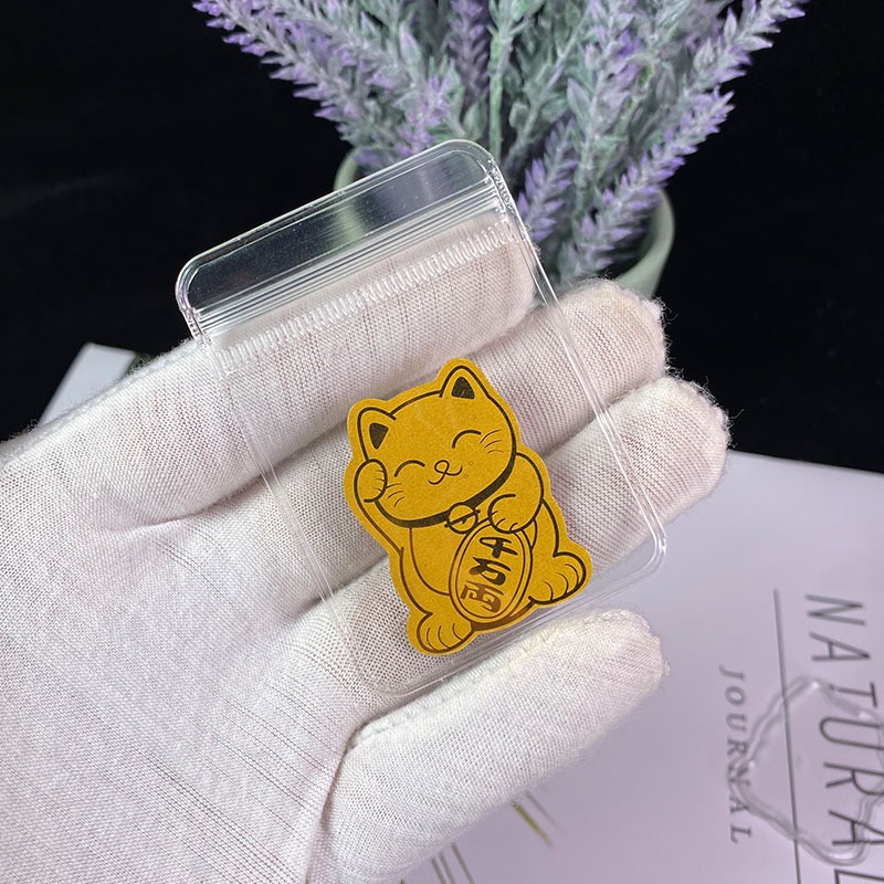 2024 Lucky Cat Lucky Gold Foil Mobile Phone Sticker ManekiNeko Lucky