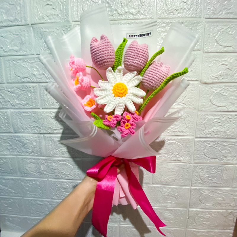 Crochet Flower Bouquet Set 18 Shopee Philippines
