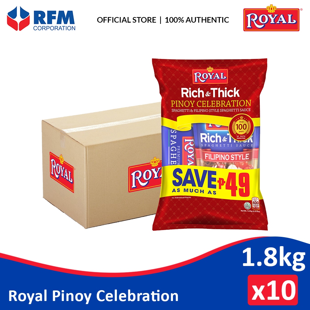 Royal Pinoy Celebration Royal Spaghetti Pasta 800g + Royal Sweet