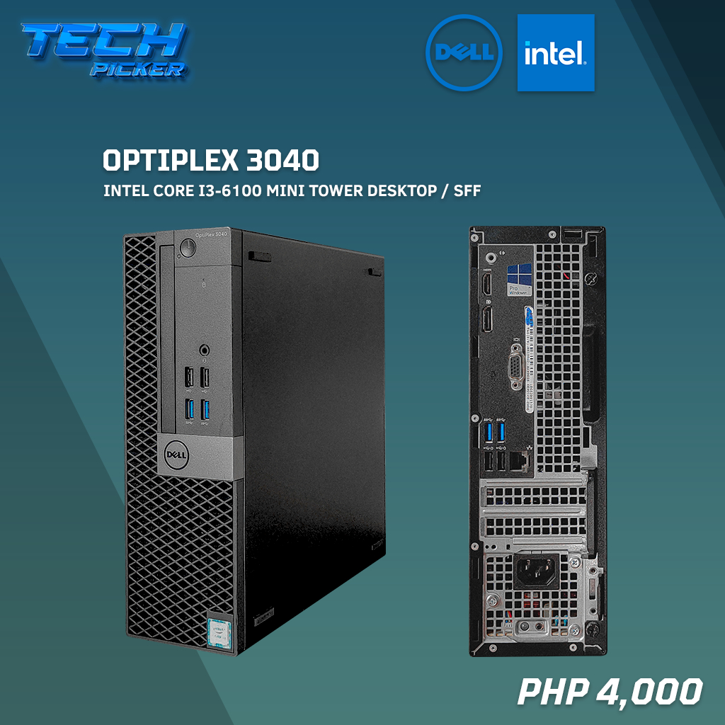 Dell OptiPlex 3040 Mini Tower PC Desktop / SFF i36100 Shopee Philippines