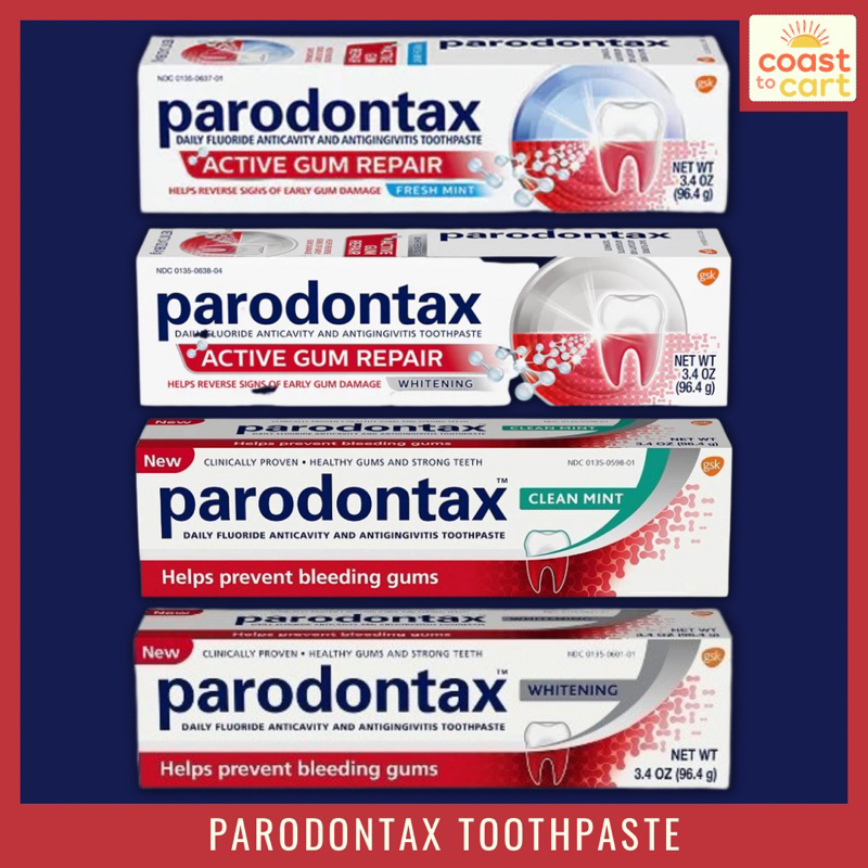 Parodontax Active Gum Repair Toothpaste, Fresh Mint / Whitening / Clean