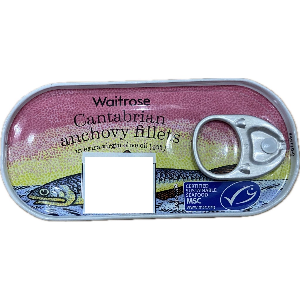 Waitrose Cantabrian Anchovy Fillets in extra olive oil 50g Shopee