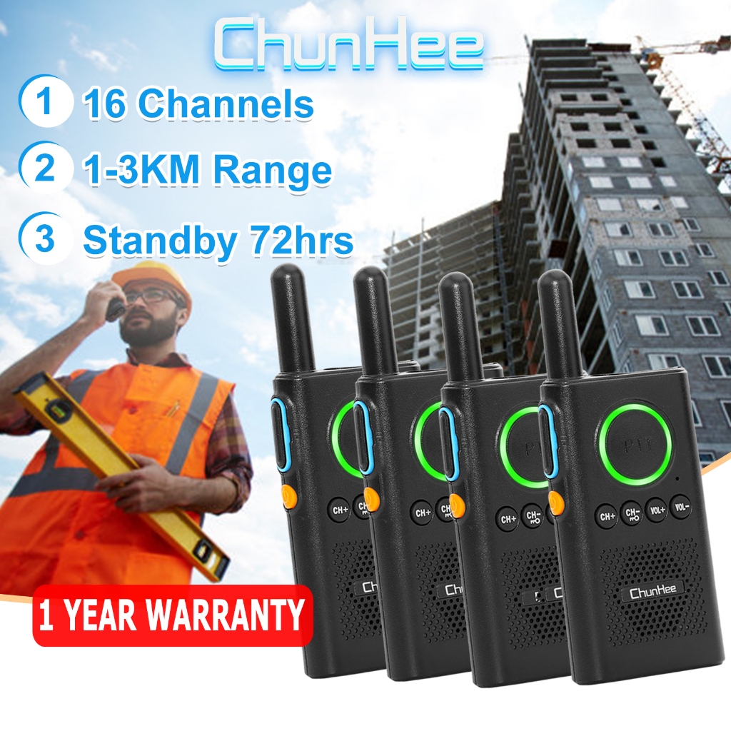 LOCAL STOCK Chunhee Mini Walkie Talkie 4 Units for Kids Elderly Home