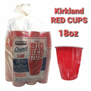 Kirkland Signature Chinet 18 oz Plastic Cup, Red, 240-count