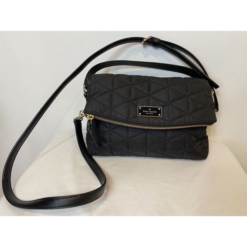 Kate Spade Quilted Fabric Crossbody Bag Black Shopee Philippines