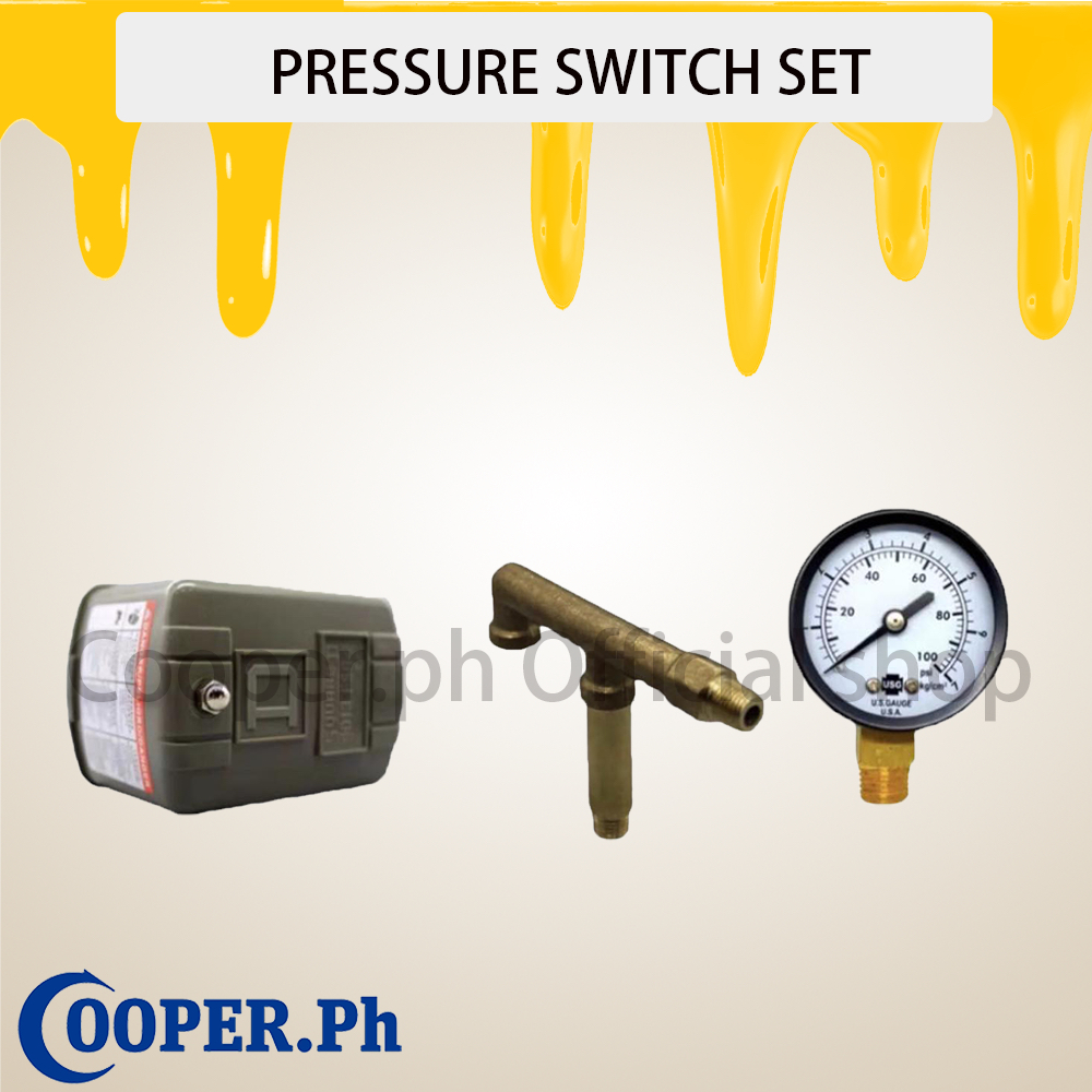air compressor switch pump accessories pressure gauge + pressure switch ...