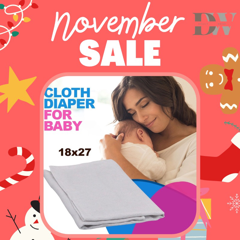 DW Birds Eye Prefolded Diaper / Lampin / Insert 18 x 27 Inches (1pc