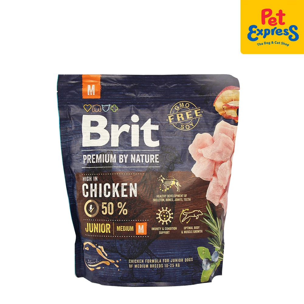 Brit Premium by Nature Puppy Medium Breed Chicken Dry Dog Food 1kg