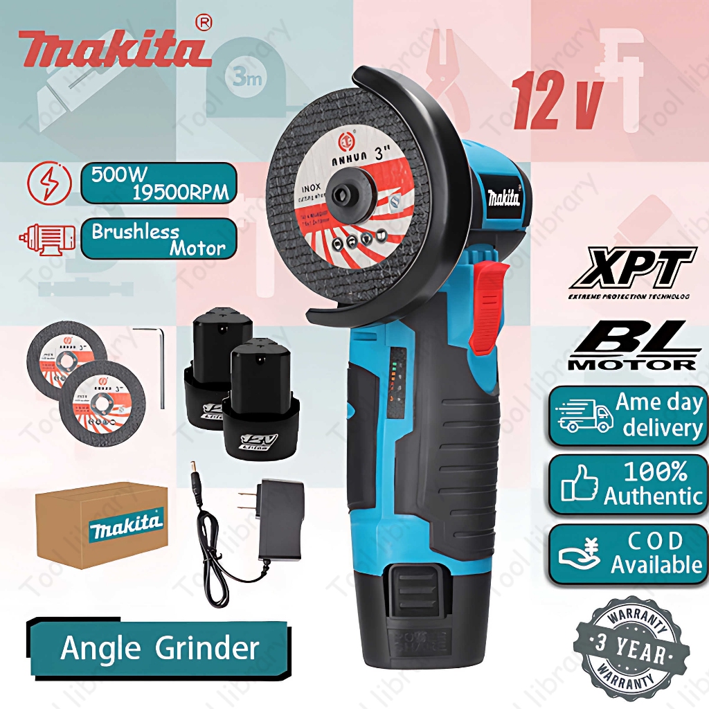 Makita Mini Cordless Angle Grinder Brushless Grinder Battery Portable ...